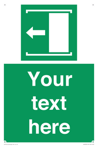 Custom Slide to Open Sign